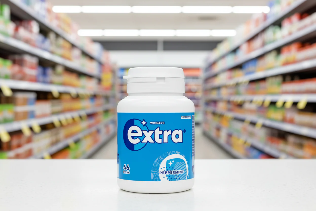 6 x Extra Peppermint Chewing Gum Bottle - 46PCE - Image 2