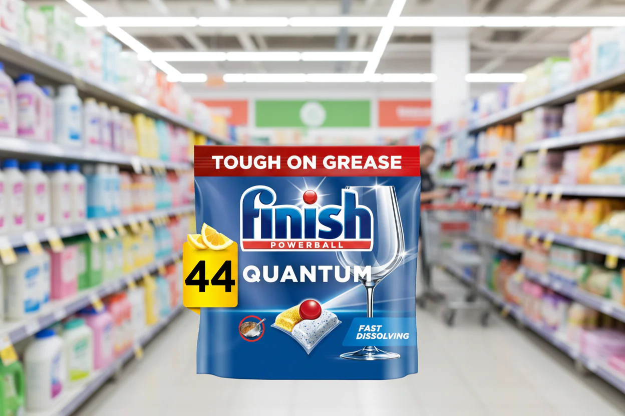 6 x Finish Quantum All In One Dishwasher Tablets Lemon - 44 Tabs - Image 2