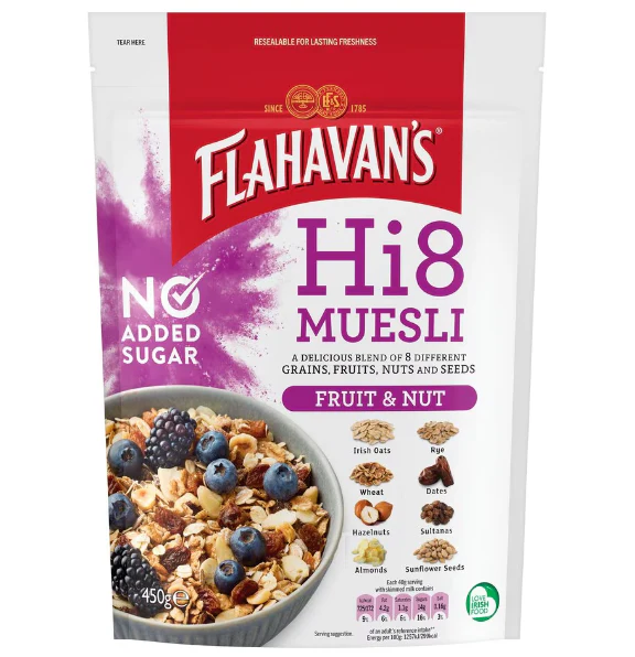 6 x Flahavan's Hi8 Muesli Fruit & Nut 450G - Image 3