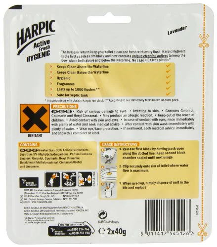 6 x Harpic Active Fresh Hygienic Lavender 2 X 40G - Image 3