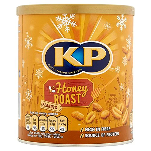 6 X Kp Honey Roasted Peanuts Tin 375GM - Image 3