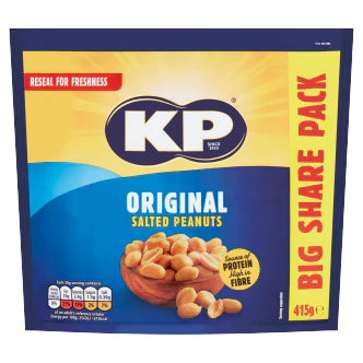 6 X Kp Original Salted Peanuts Big Share Pack 415GM - Image 3