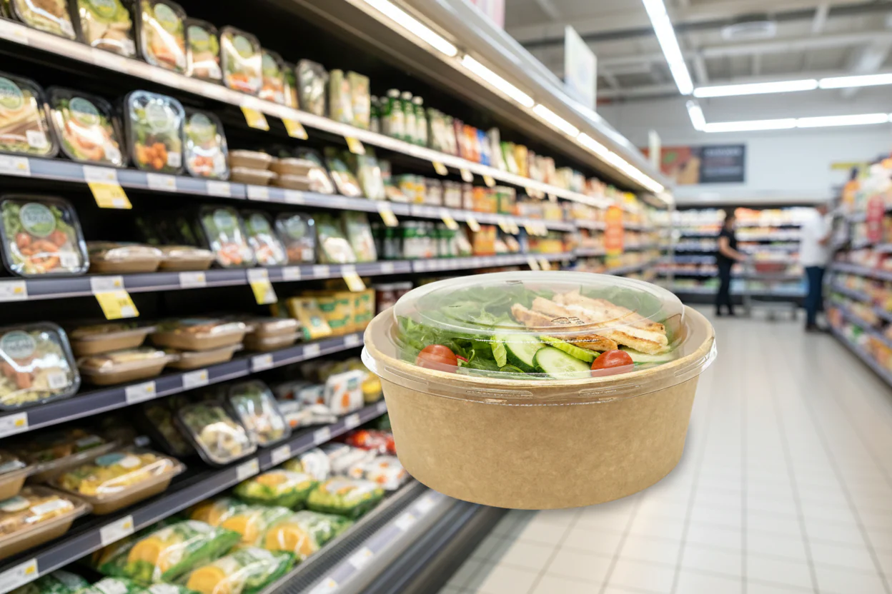 6 x Kraft Salad Bowl Container 44Oz - Image 2