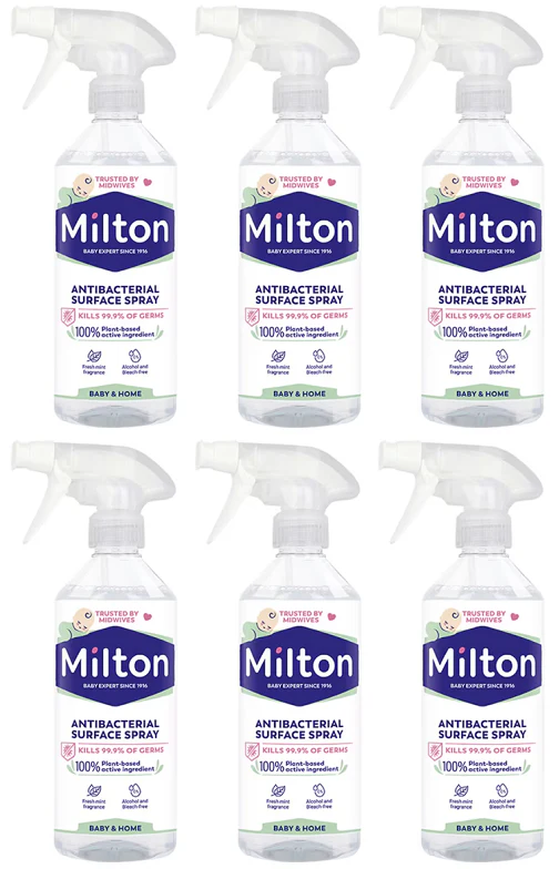 6 x Milton Antibacterial Surface Spray - 500ML