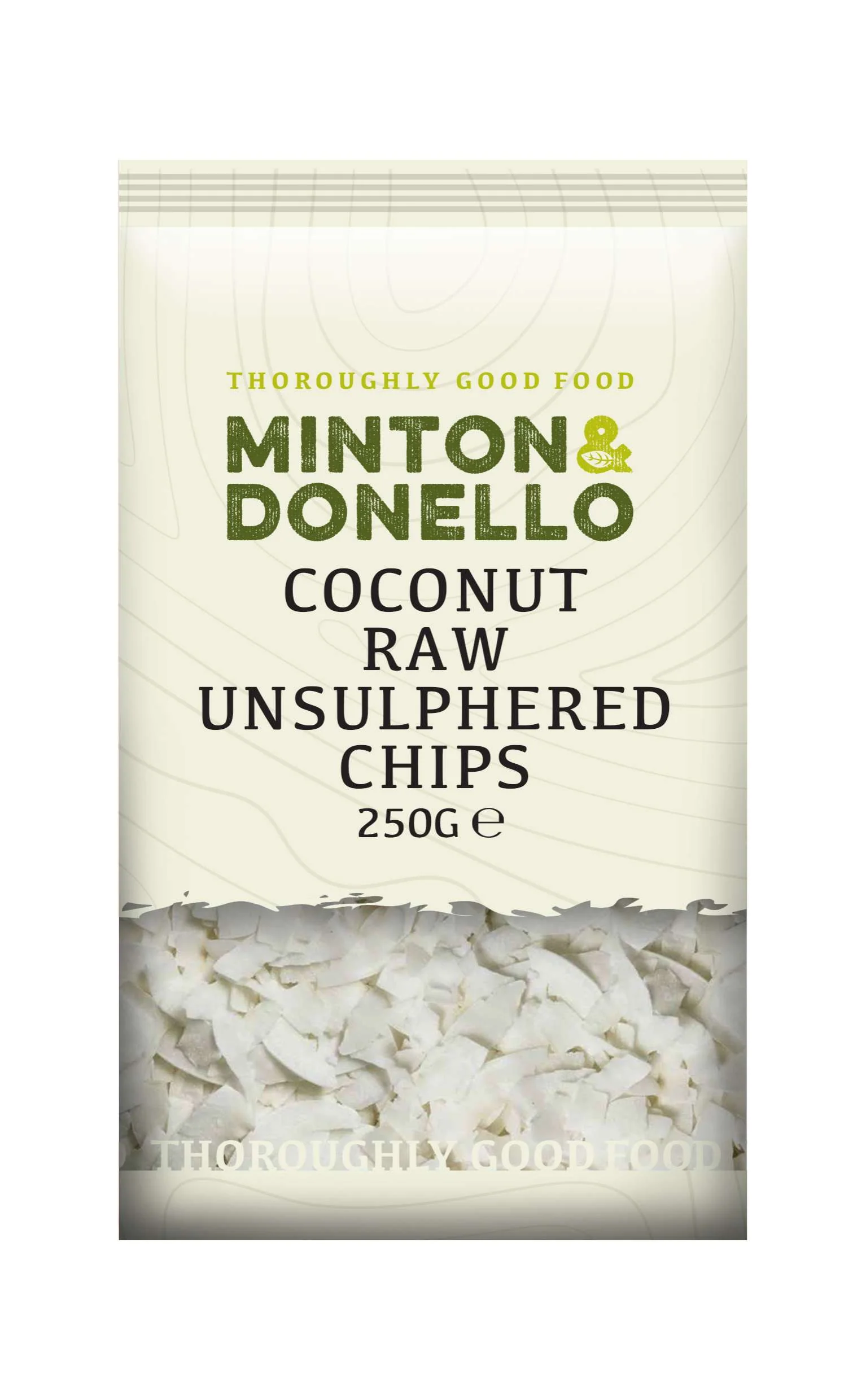 6 x Minton & Donello Coconut Toasted Unsweetened Chips - 125g