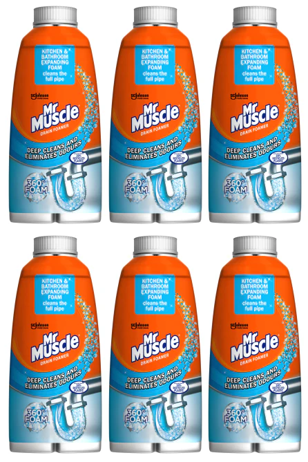 6 x Mr Muscle Drain Foamer - 500ML