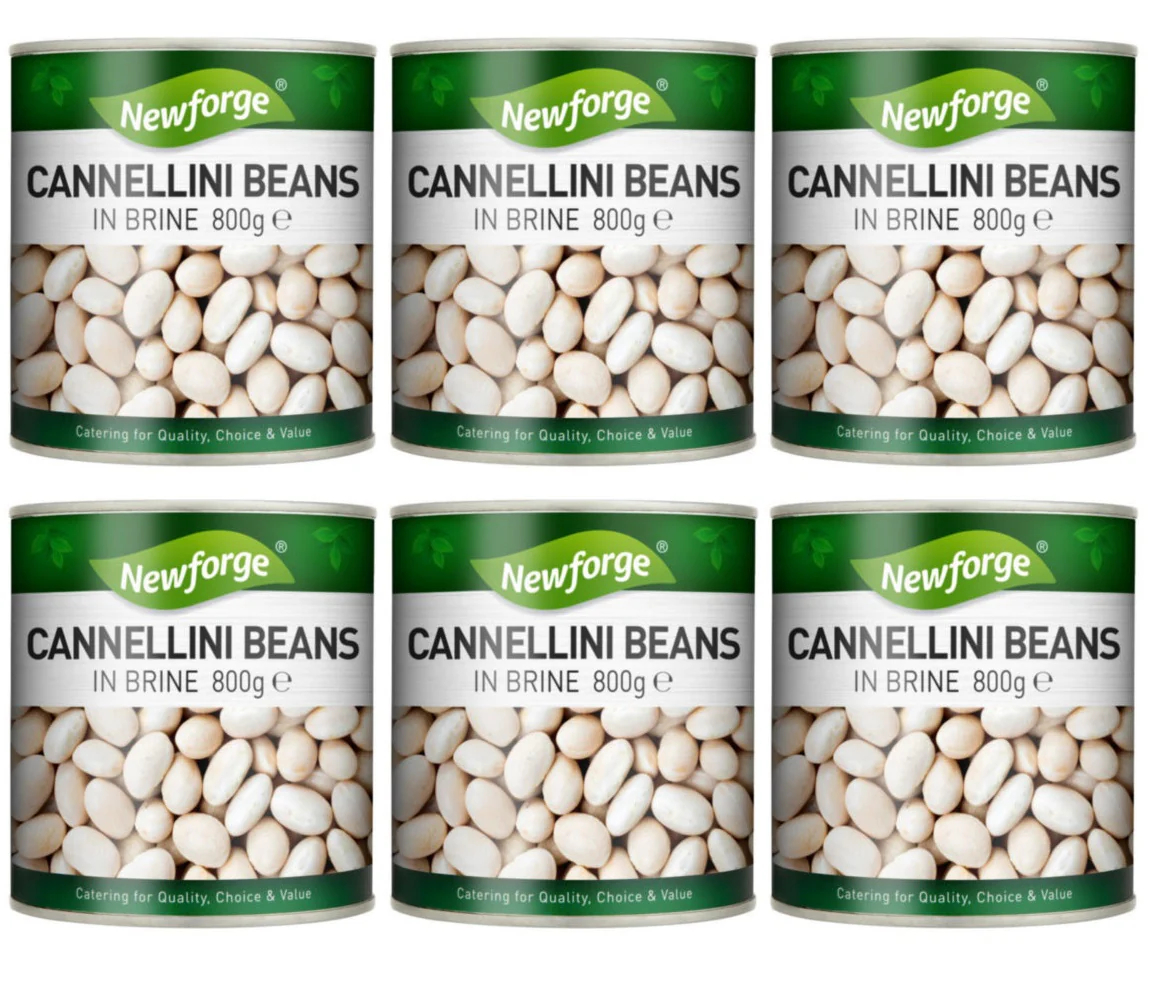 6 x Newforge Cannellini Beans In Salted Water 800G