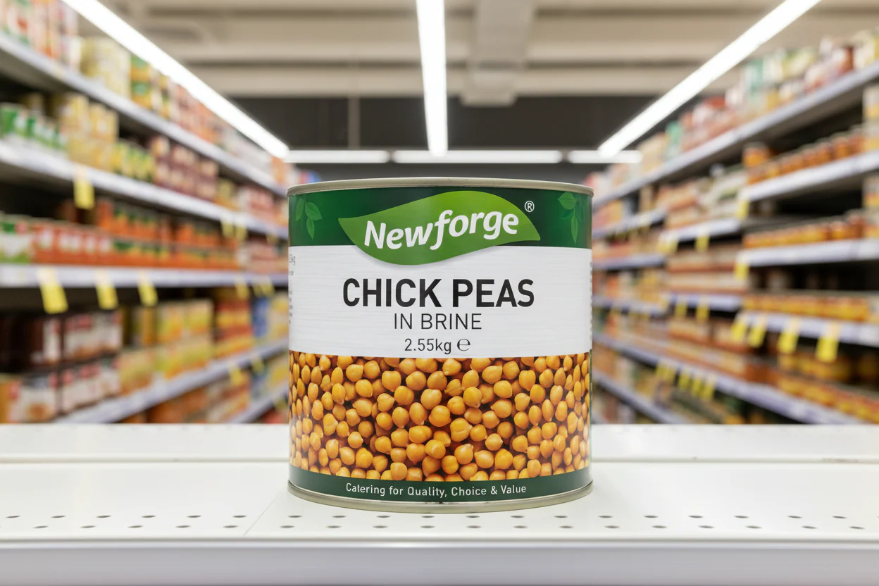 6 x Newforge Chick Peas In Brine 2.55Kg - Image 2