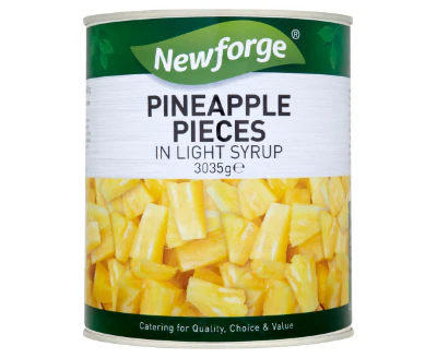 6 x Newforge Pineapple Pieces In Light Syrup 3035G - Image 2
