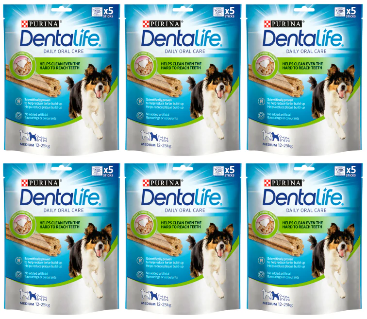 6 x Purina Dentalife Medium 5 Stick - 115GM