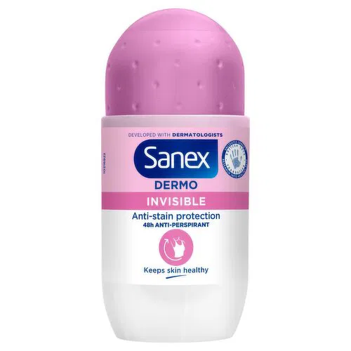 6 x Sanex Dermo Invisible Antiperspirant Deodorant Roll-On 50Ml - Image 3