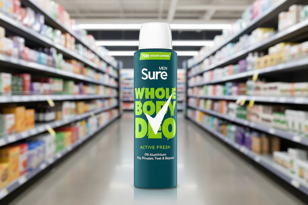 6 x Sure Men Whole Body Active Fresh - 150ML - Image 2