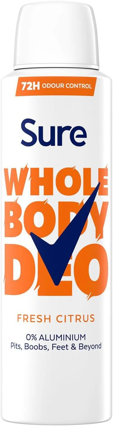 6 x Sure Women Whole Body Fresh Citrus - 150ML - Image 3