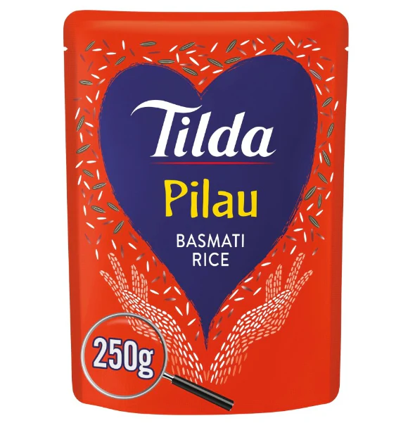 6 x Tilda Microwave Rice Pilau Basmati - 250G - Image 2