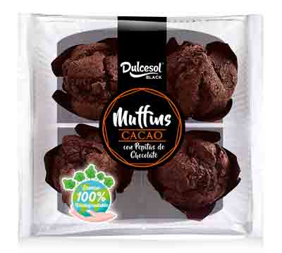 7 x Dulcesol Chocolate Muffins 4 Pack       - 300Gm - Image 3