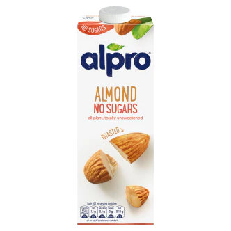 8 x Alpro Almond Unsweetened Milk 1Ltr - Image 3