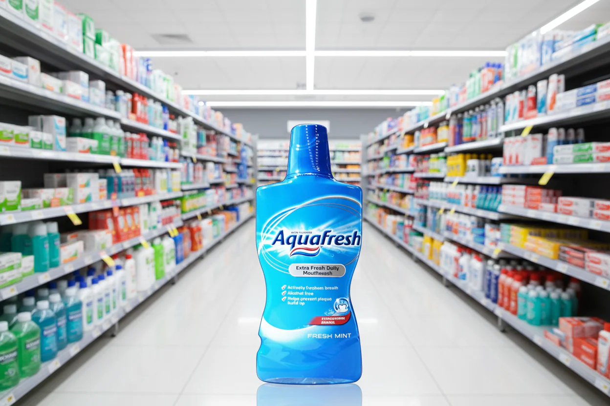 8 x Aquafresh Extra Fresh Daily Fresh Mint Mouthwash 500Ml - Image 2