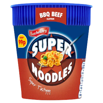 8 x Batchelors Super Noodle Pot Beef - 75Gm