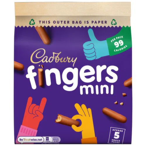 8 x Cadbury Fingers Biscuits 96.5G - Image 3