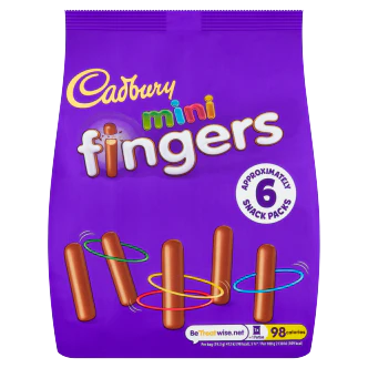 8 x Cadbury Mini Fingers Minibags 96.5Gr - Image 3