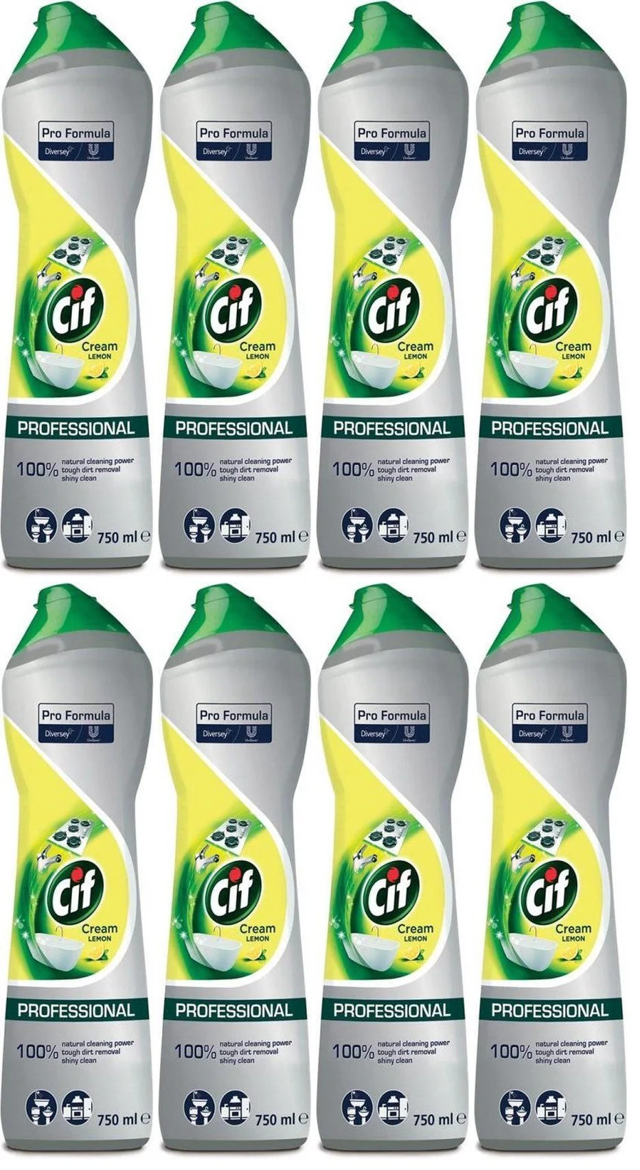 8 x Cif Professional Cream Lemon 750Ml X 8- Pro Formula