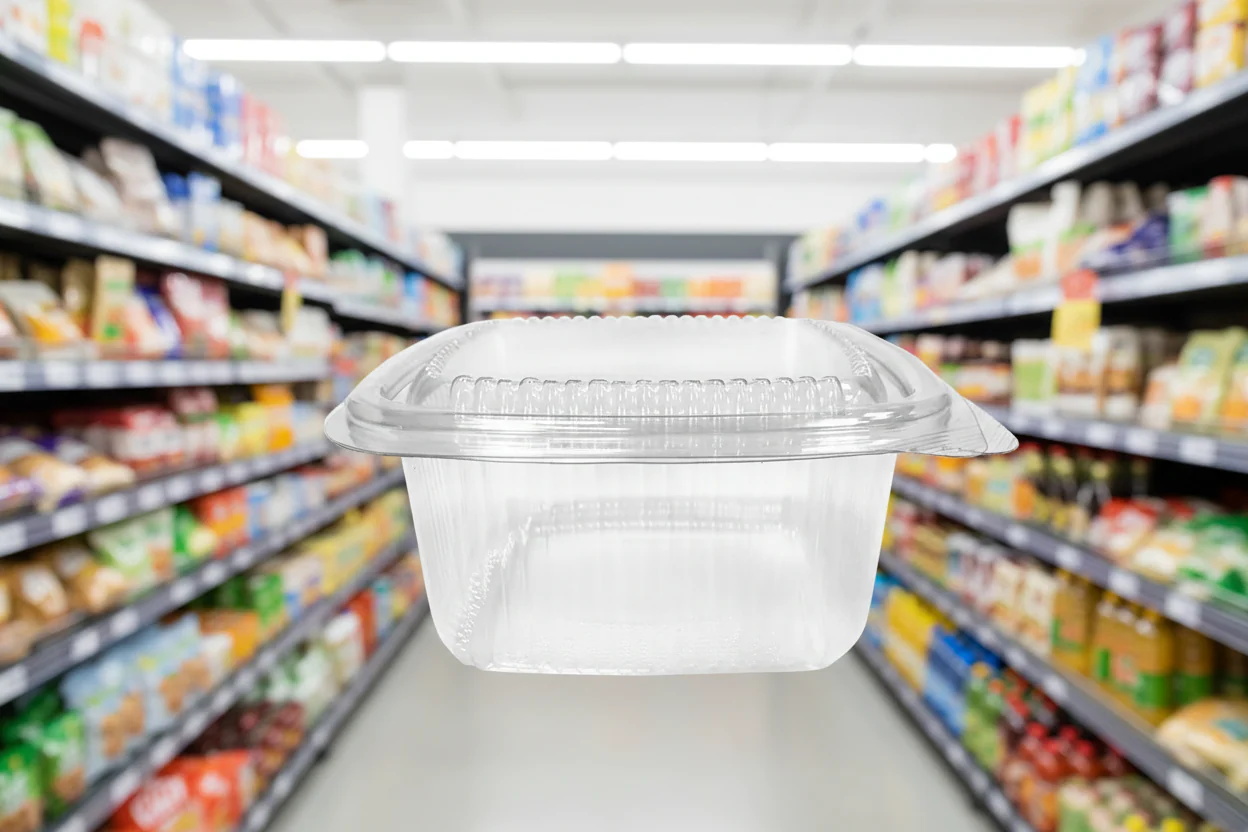 8 x Container Salad Square Hinged 500Ml - Image 2