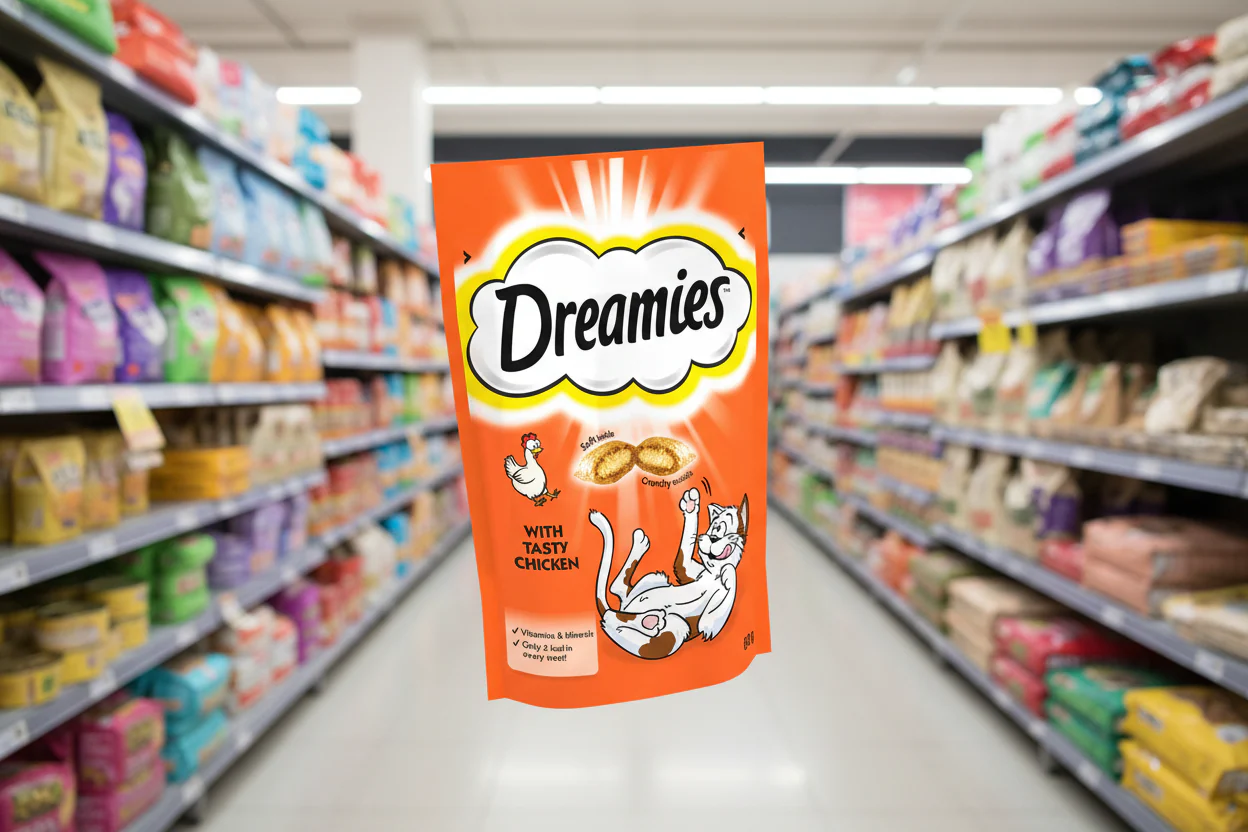 8 x Dreamies Cat Treat Biscuits With Chicken 60G - Image 2