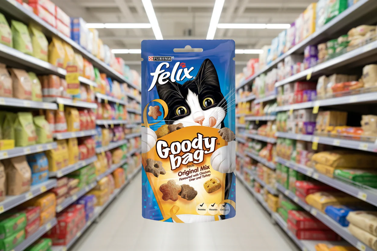 8 x Felix Goody Bag Cat Treats Original 60G - Image 2