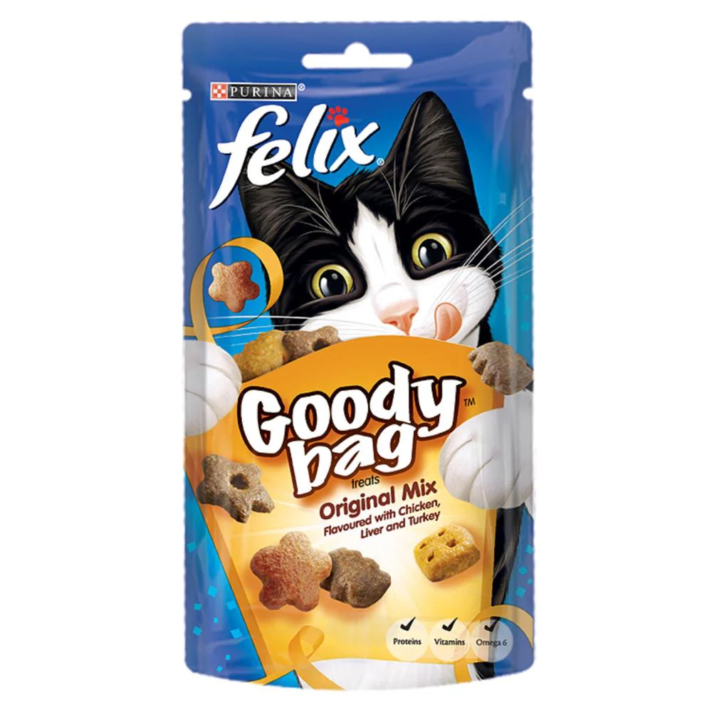 8 x Felix Goody Bag Cat Treats Original 60G - Image 3