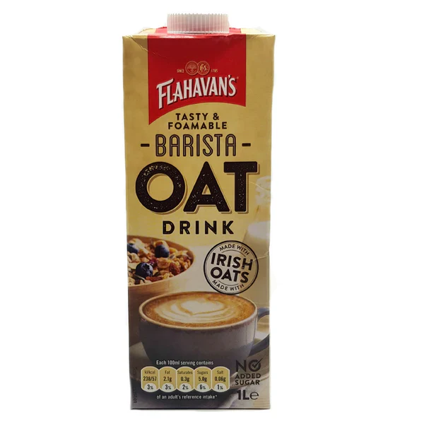 8 x Flahavan's Barista Oat Drink 1L - Image 3