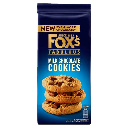 8 x Fox's Fabulous Milk Chocolate Cookies 180G - Image 2
