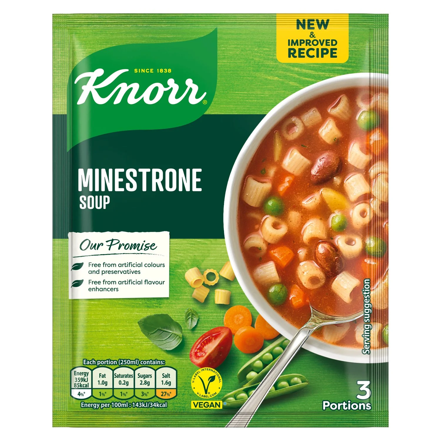 8 x Knorr Minestrone Soup 78G - Image 3
