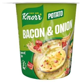 8 x Knorr Quick Lunch Mash Bacon & Onion New - 51G