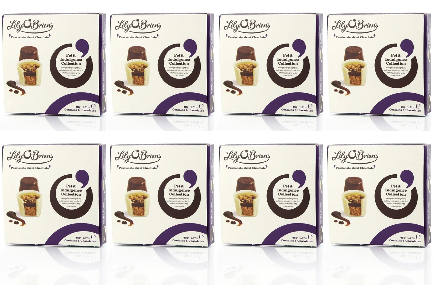 8 x Lily O Briens Petit Indulgence Collection 48G