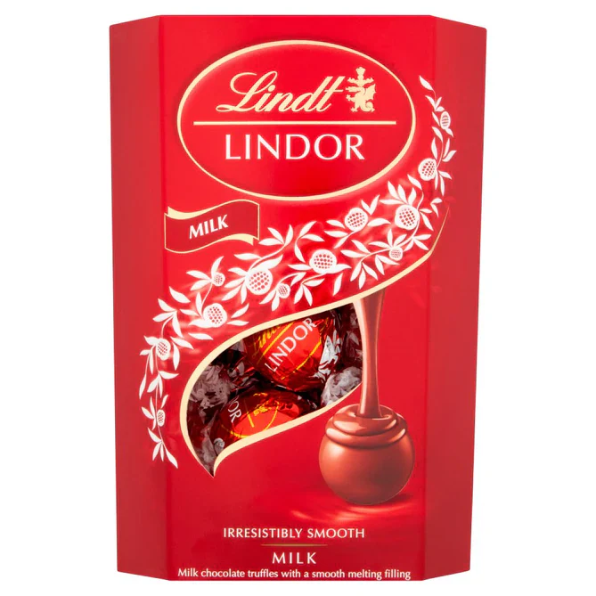 8 x Lindt Lindor Milk Chocolate Truffles Box 200G - Image 3
