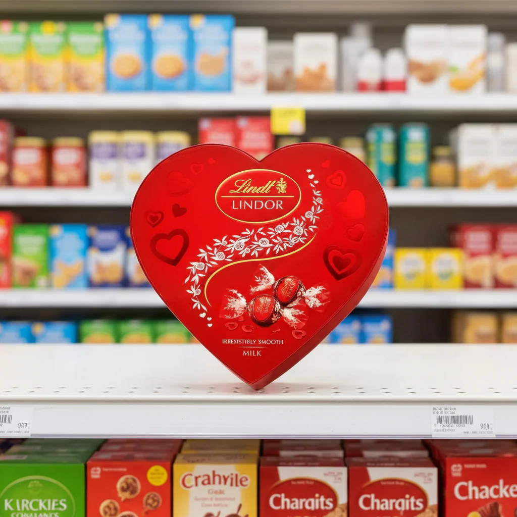 8 x Lindt Lindor Milk Chocolate Truffles Heart Gift Box 200G - Image 2