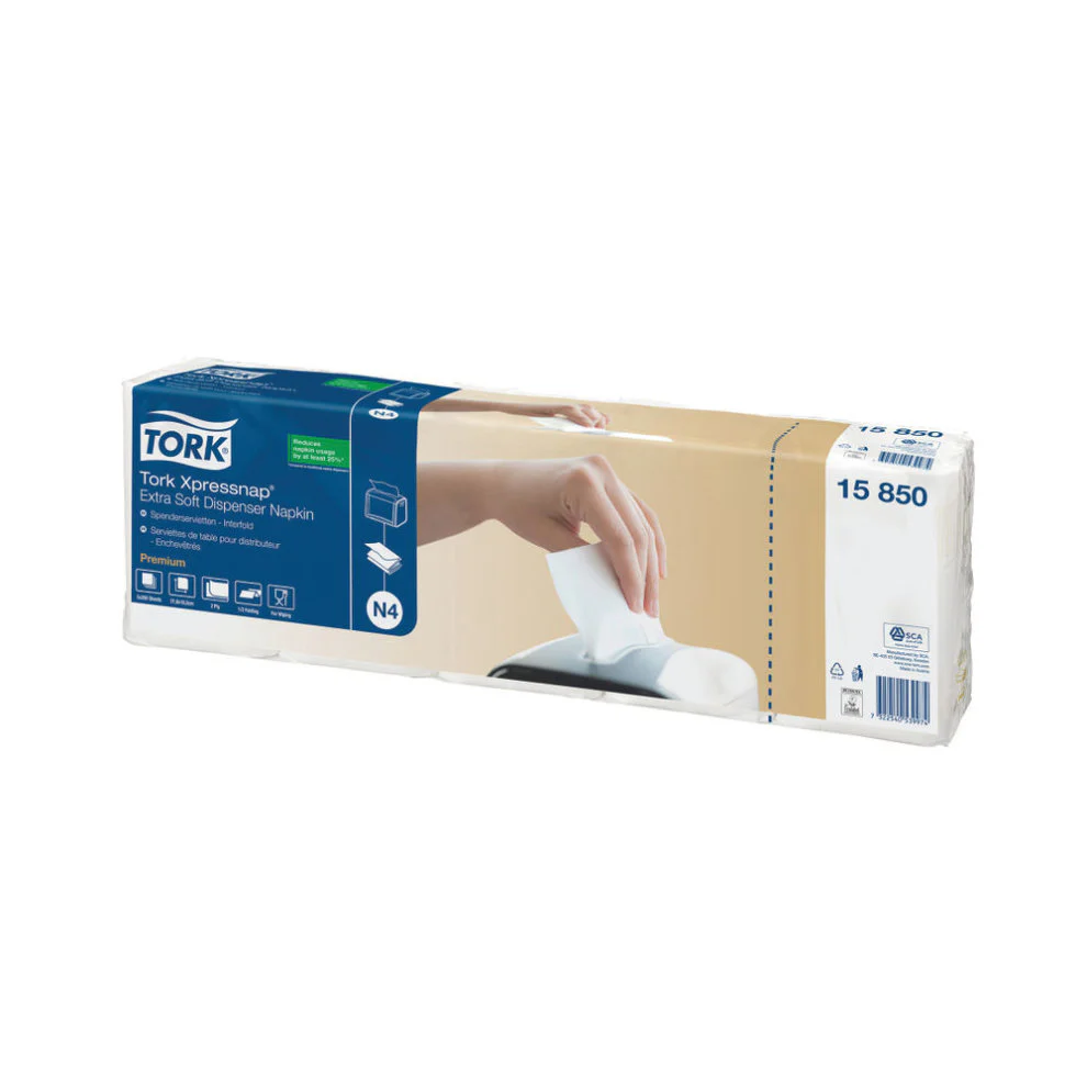 8 x Tork Xpressnap Ex Soft White Dispenser Napkin 2F 200Px5  N4 - Image 3