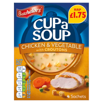 9 x Batchelors Cup A Soup Chicken & Veg With Croutons - 110G - Image 3