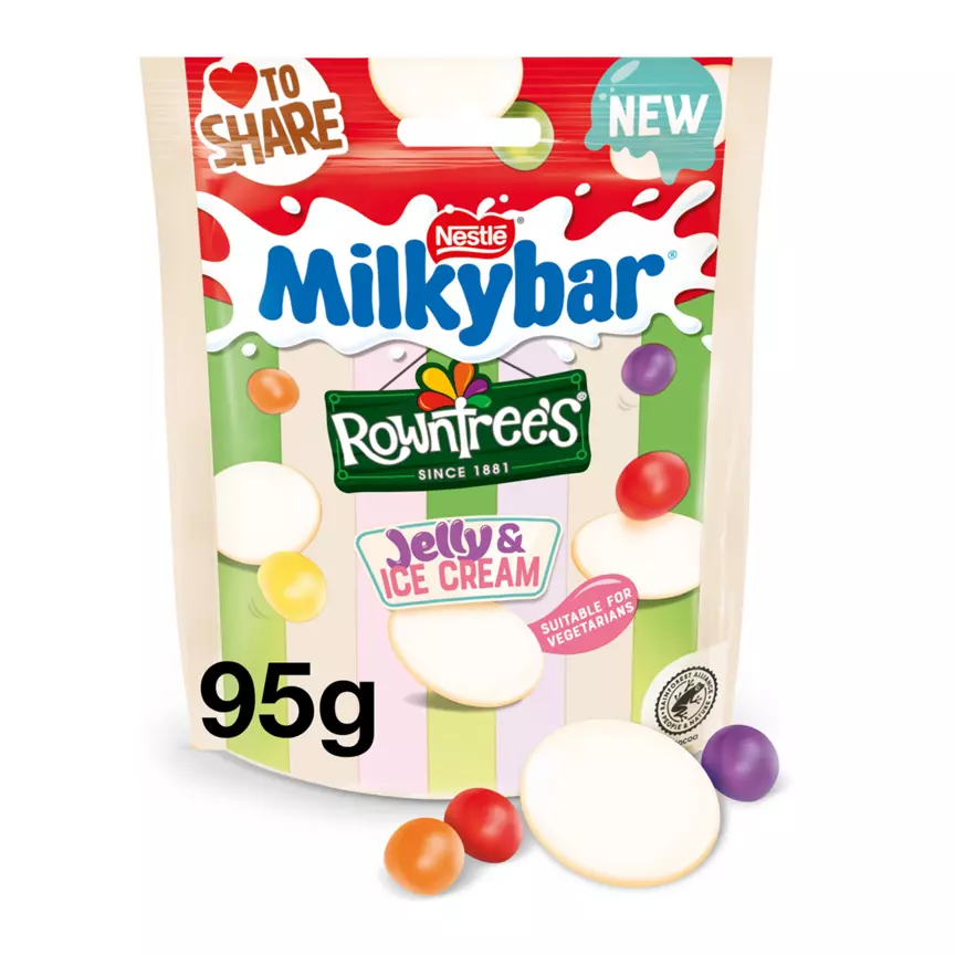 9 x Milkybar Rowntrees Jelly & Ice Cream 95G - Image 3