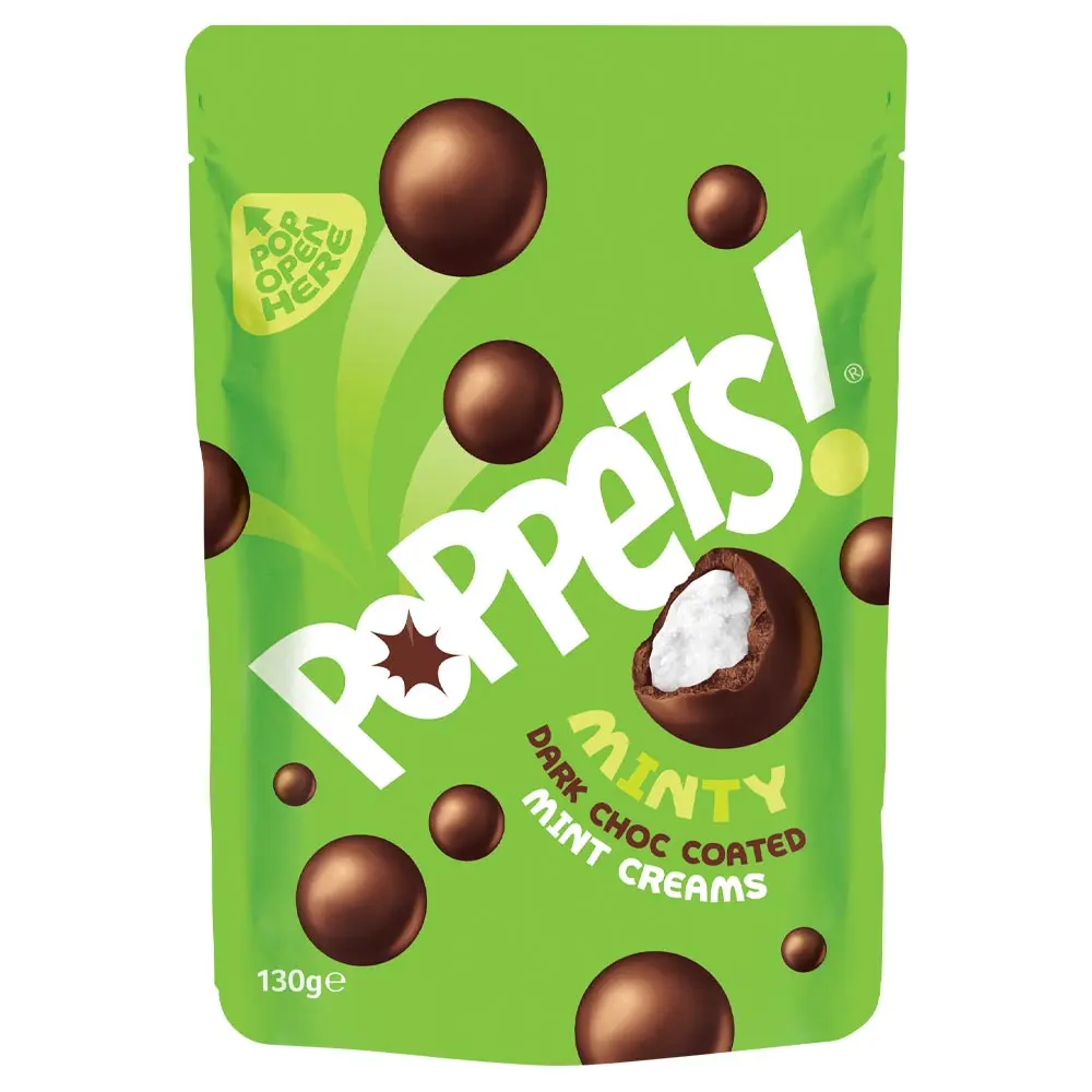 9 x Poppets Dark Choc Coated Mint Creams 130G - Image 3
