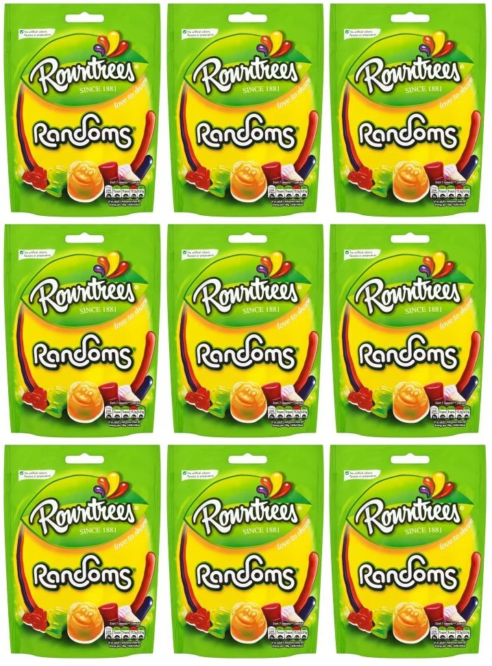 9 x Rowntree's Randoms Sweets Sharing Bag 150G