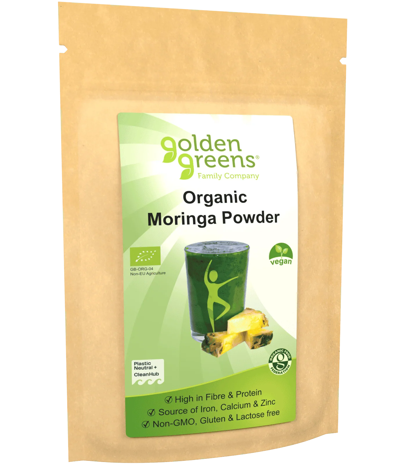 Golden Greens Organic Moringa Powder  - 100g