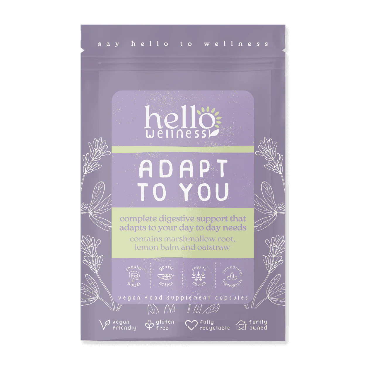 Hello Wellness Adapt to You Digestive Support - 60caps