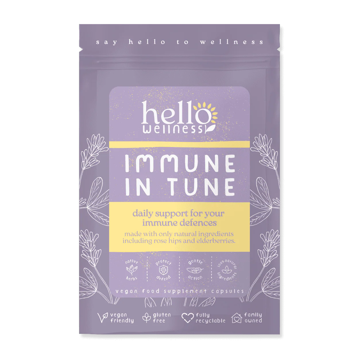 Hello Wellness Immune In Tune Nat Daily Support - 60caps