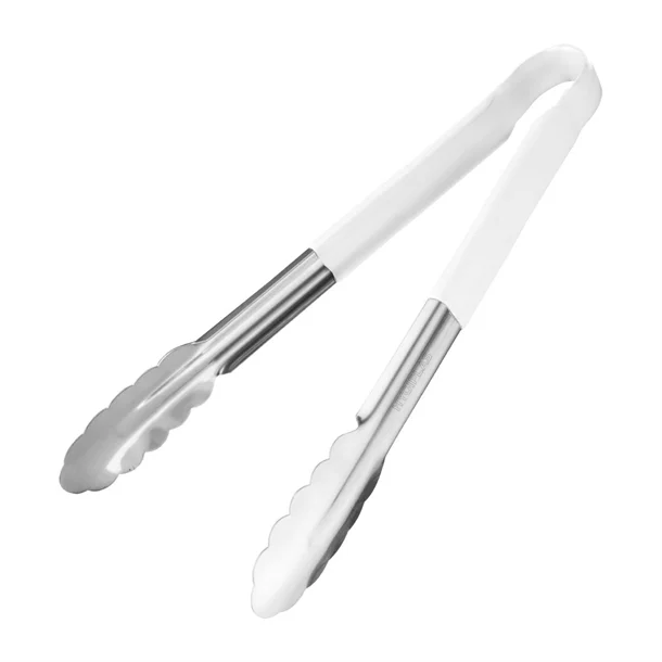 Hygiplas Colour Coded Serving Tong White 300Mm