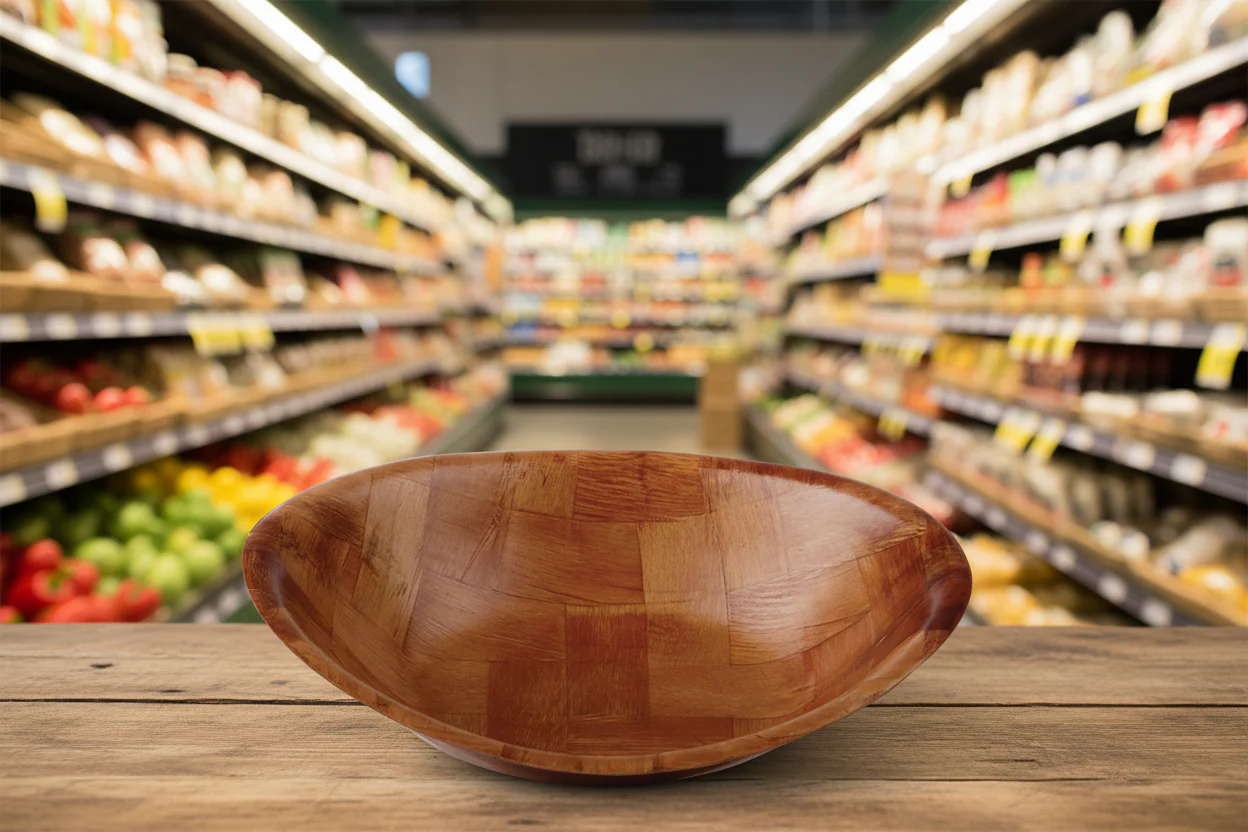 Olympia Oval Wooden Bowl 12X9 - Image 2