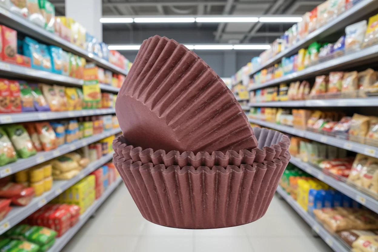 Pme Block Colour Cupcake Cases Chocolate (Pack 60) - Image 3