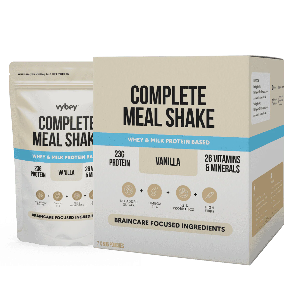 Vybey Complete Meal Powder - Vanilla - 7x80g