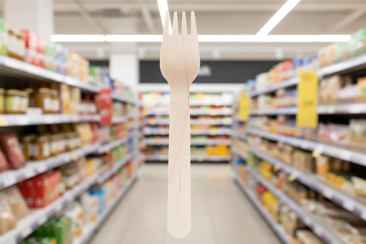 Wooden Forks 100Pk - Image 3